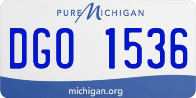 MI license plate DGO1536