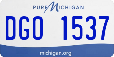 MI license plate DGO1537