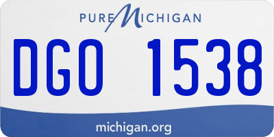 MI license plate DGO1538