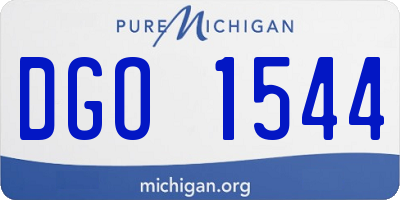 MI license plate DGO1544