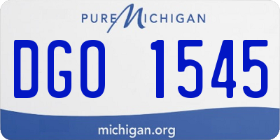 MI license plate DGO1545