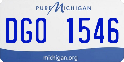 MI license plate DGO1546