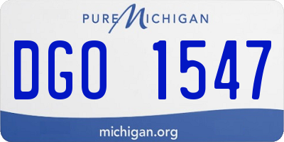 MI license plate DGO1547