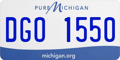 MI license plate DGO1550
