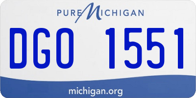 MI license plate DGO1551