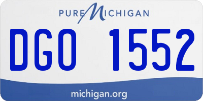 MI license plate DGO1552
