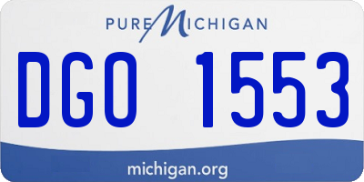 MI license plate DGO1553