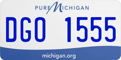 MI license plate DGO1555