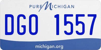 MI license plate DGO1557