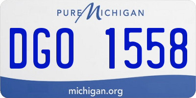 MI license plate DGO1558