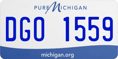 MI license plate DGO1559