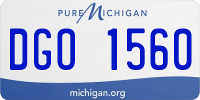 MI license plate DGO1560