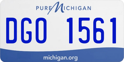 MI license plate DGO1561