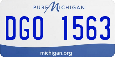 MI license plate DGO1563