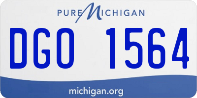 MI license plate DGO1564