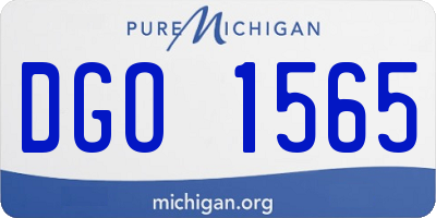 MI license plate DGO1565
