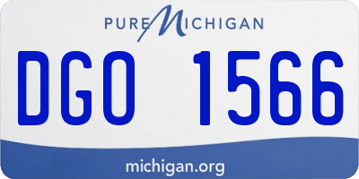 MI license plate DGO1566