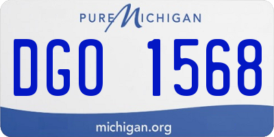 MI license plate DGO1568