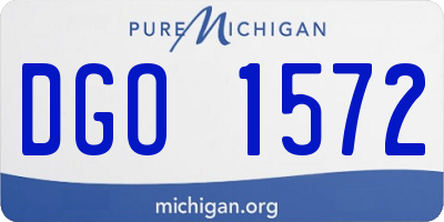 MI license plate DGO1572