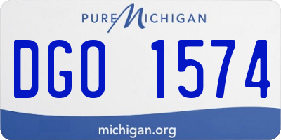 MI license plate DGO1574