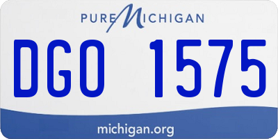 MI license plate DGO1575