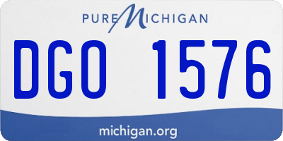 MI license plate DGO1576