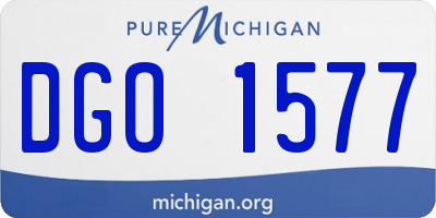 MI license plate DGO1577