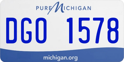 MI license plate DGO1578
