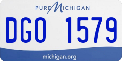 MI license plate DGO1579