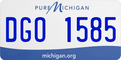 MI license plate DGO1585