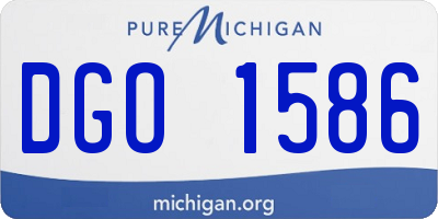 MI license plate DGO1586