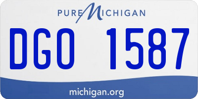 MI license plate DGO1587