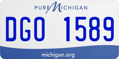 MI license plate DGO1589