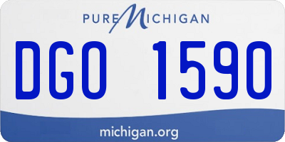 MI license plate DGO1590