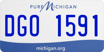 MI license plate DGO1591