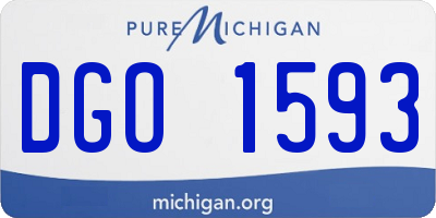 MI license plate DGO1593
