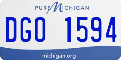 MI license plate DGO1594