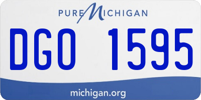 MI license plate DGO1595