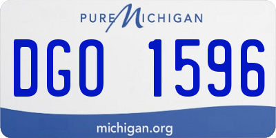 MI license plate DGO1596
