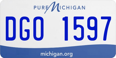 MI license plate DGO1597
