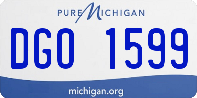 MI license plate DGO1599
