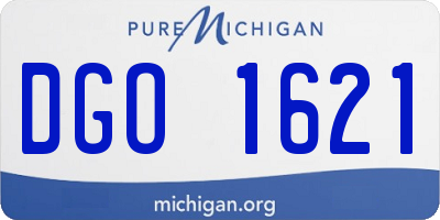 MI license plate DGO1621
