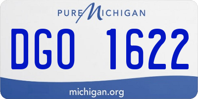 MI license plate DGO1622