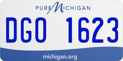 MI license plate DGO1623