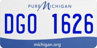 MI license plate DGO1626
