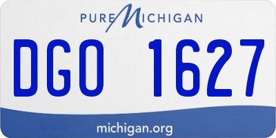 MI license plate DGO1627