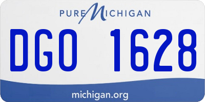 MI license plate DGO1628