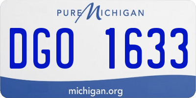 MI license plate DGO1633