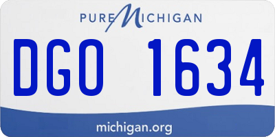 MI license plate DGO1634