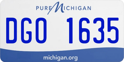 MI license plate DGO1635